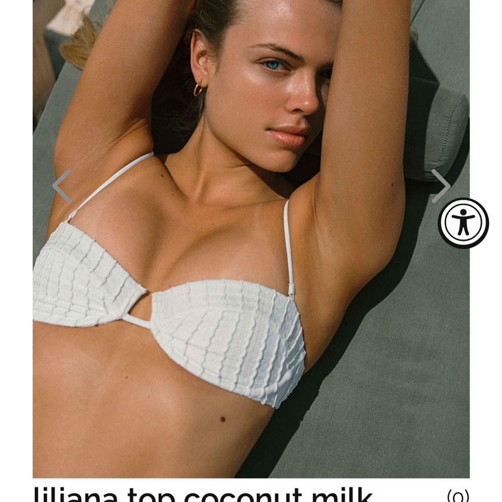 Liliana White Bikini Top and bottom